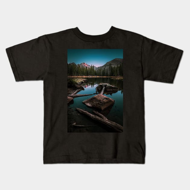 Placid Waters of Nymph Lake Kids T-Shirt by ElevatedCT